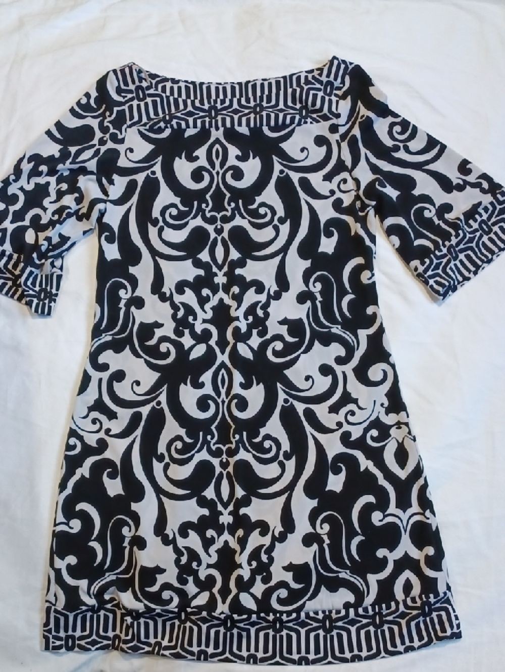 Black & White Patterned Mini Dress